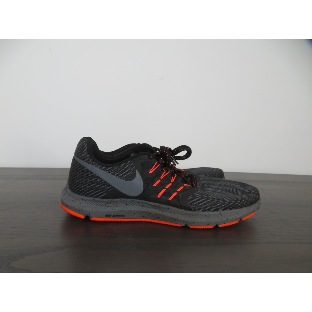 Nike Run Swift SE Shoes Mens 12 Black Orange Road Running Sneakers AR1945-001